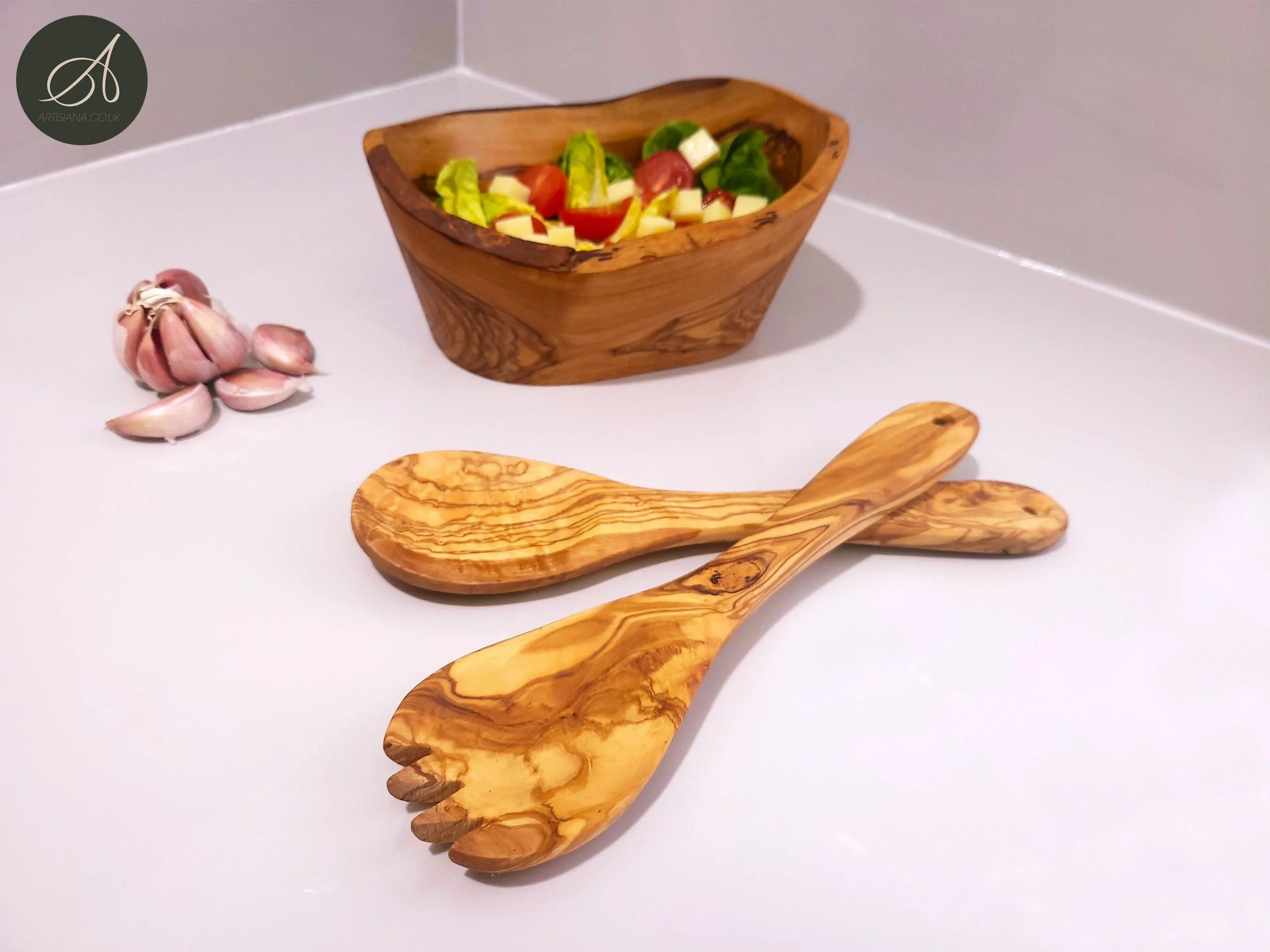Rustic hand carved bowl and – handcrafted and natural design