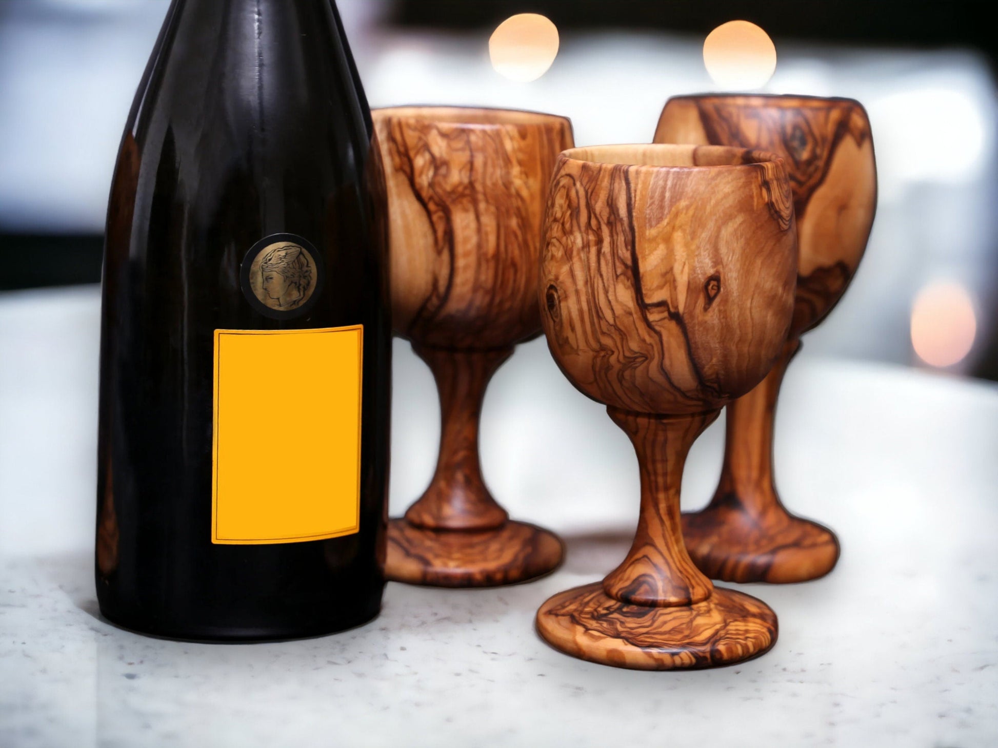 Olive Wood Wine Cup, barware, wine lovers, gift, gift for him, gift for her, decor