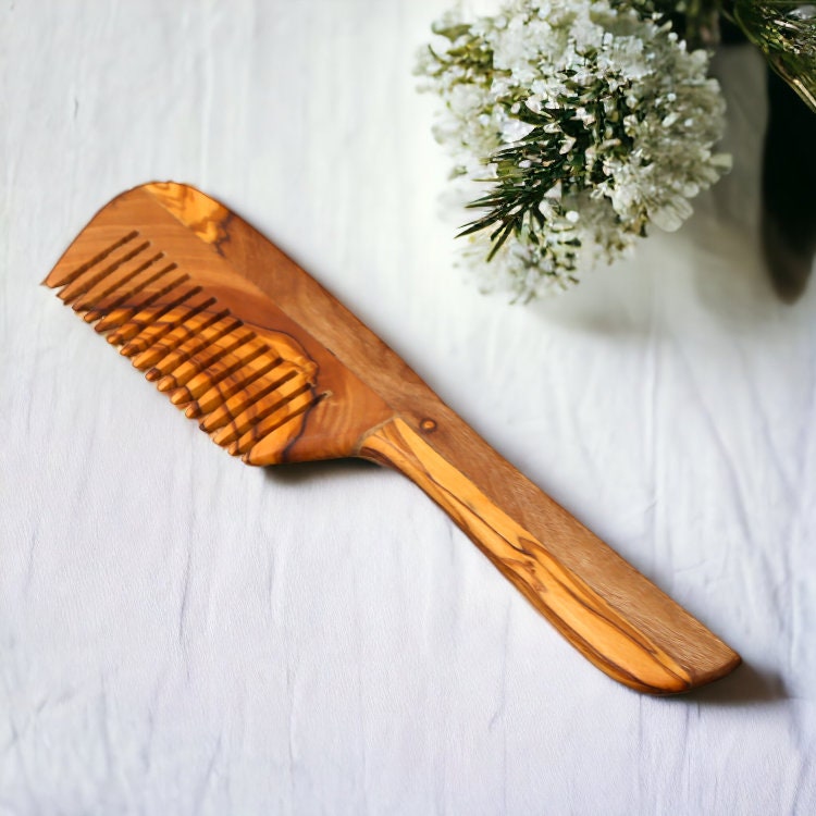 Olive Wood 14 Tine Hair Comb