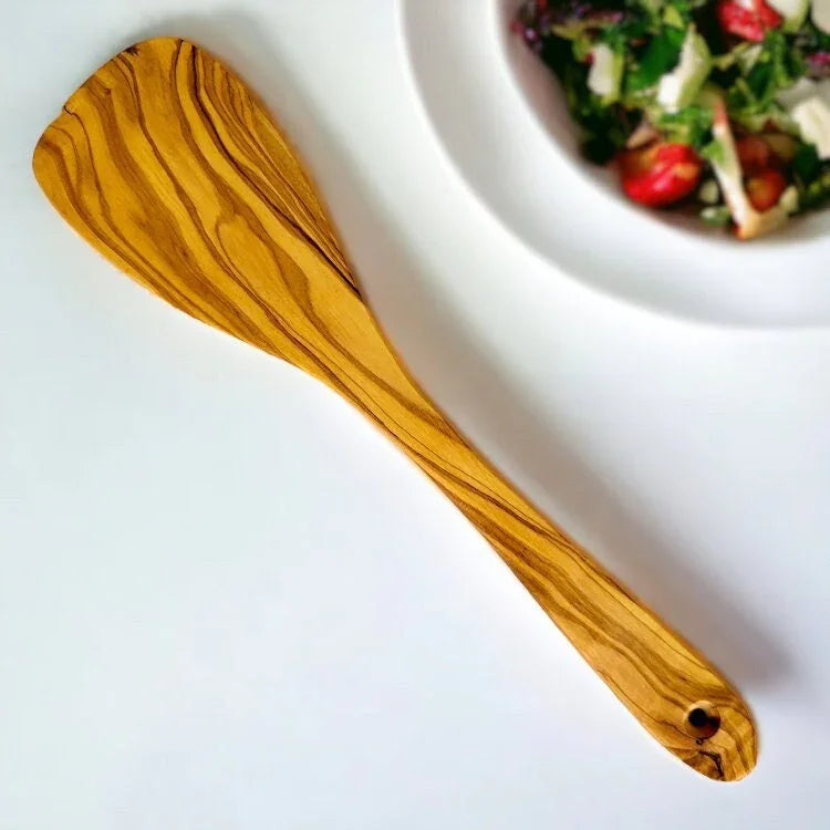 Olive wood spatula 30 cm, natural, – handcrafted, natural design