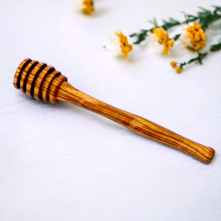 Olive Wood Honey Spoon 14 cm, diapper spoon, syrup spoon, chocolate spoon