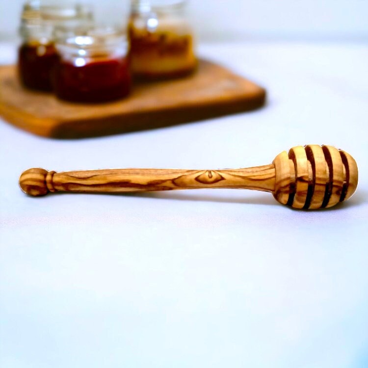 Olive Wood Honey Spoon, honey diapper, kitchen utensils, natural, handmade