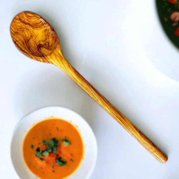 Olive wood rice cooking spoon 37 – handcrafted, natural design