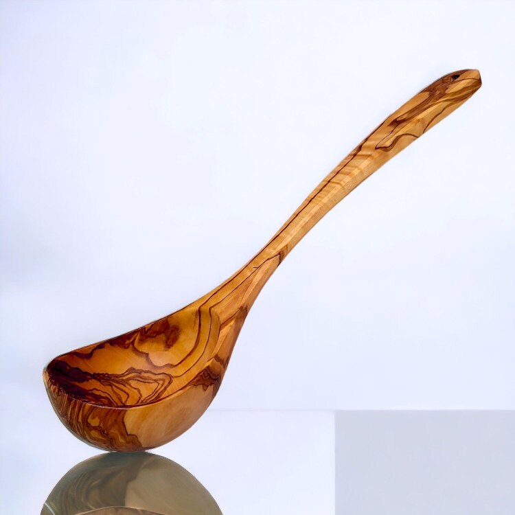 Olive Wood Wooden Ladle, soup server, cooking, kitchen utensils, kitchen,restaurant, handmade, gift, gift for chef, decor