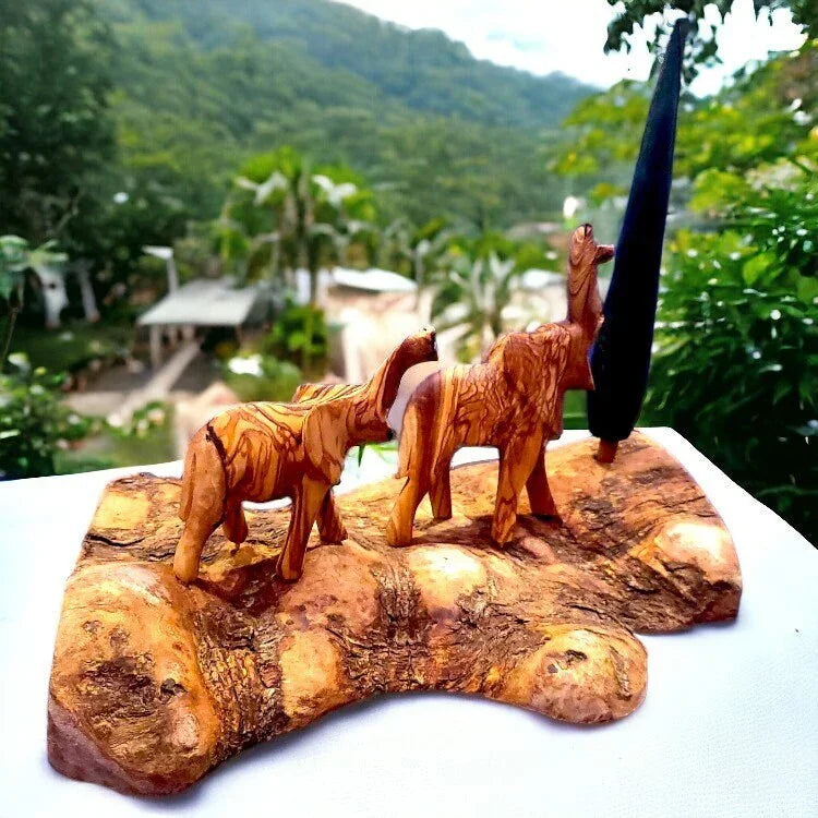 Olive wood hand crafted elephant figurine – handcrafted, natural design