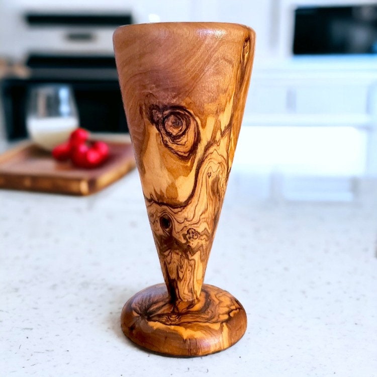 Olive Wood Wooden Cone Shaped Cup