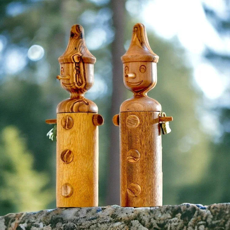 Olive wood wooden pinocchio money – handcrafted and natural design