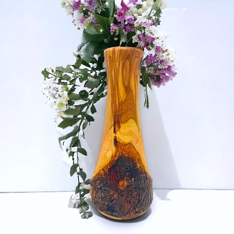 beautiful dry flower holder , wooden Vase