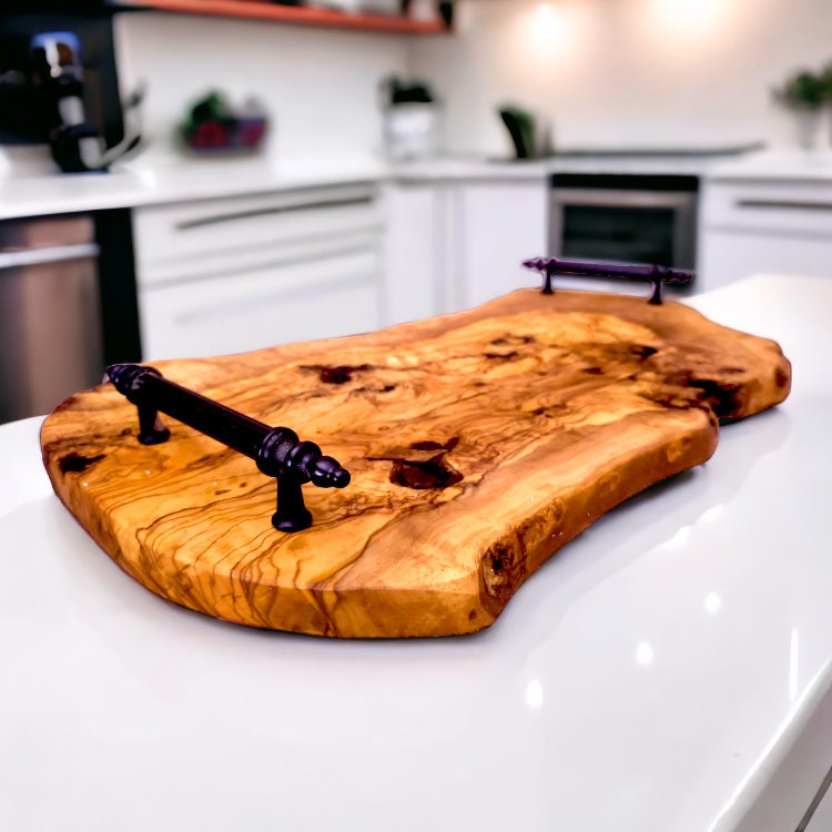 Olive Wood Rustic Tray