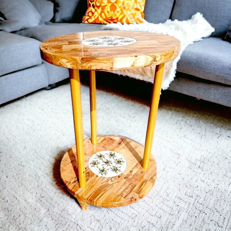 Side Table With ceramic