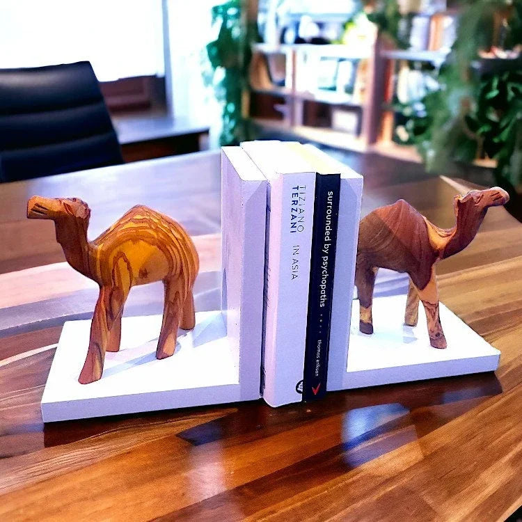Camel bookends – handcrafted and natural design