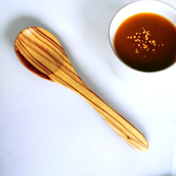 Olive Wood Tea/Coffee Small Natural Chemical Free Spoon | Various Sizes