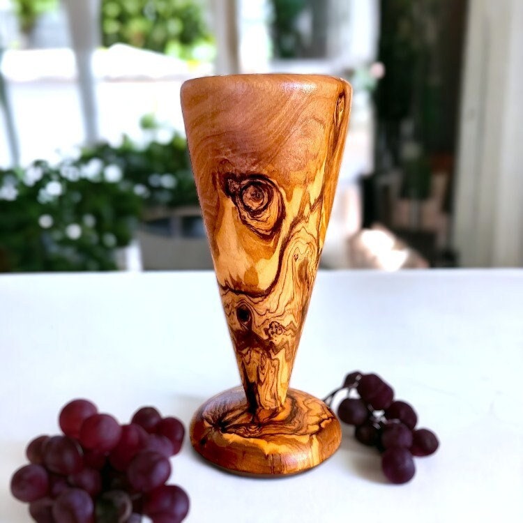 Olive Wood Wooden Cone Shaped Cup