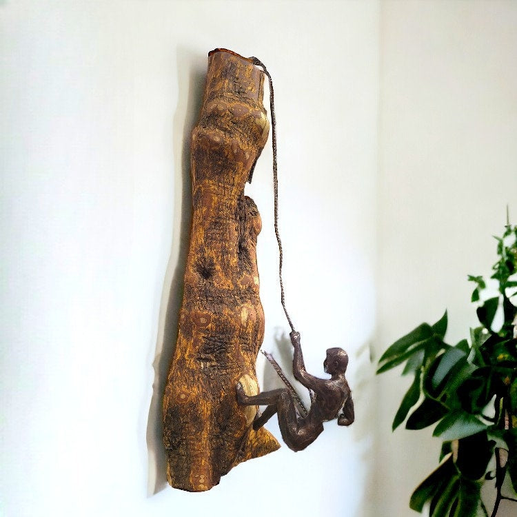 Olive wood Wall man figurine