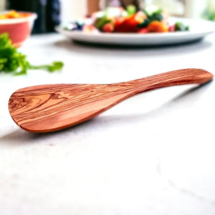 Olive wood spatula 33 cm – handcrafted and natural design