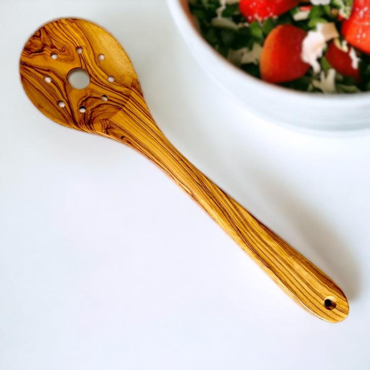 Olive Wood Cooking Kitchen Wooden Utensil Set | Rice Cooking Spoon | Spoon | Spatula | Fork | Spatula with Slits