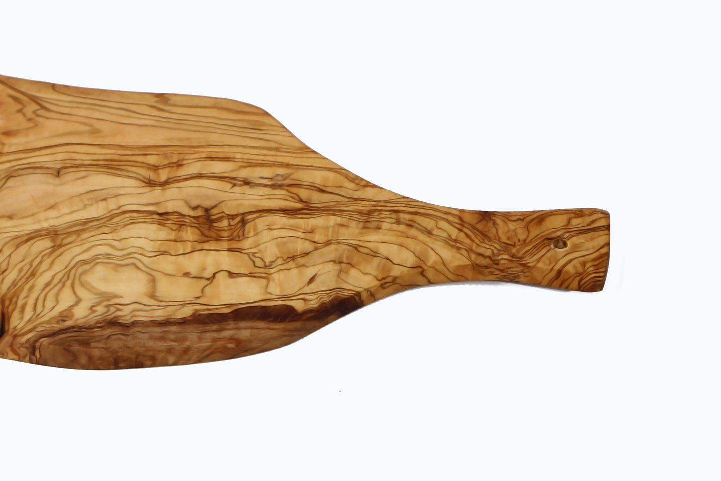 Olive Wood Slim Irregular Shaped Cutting Board with Handle