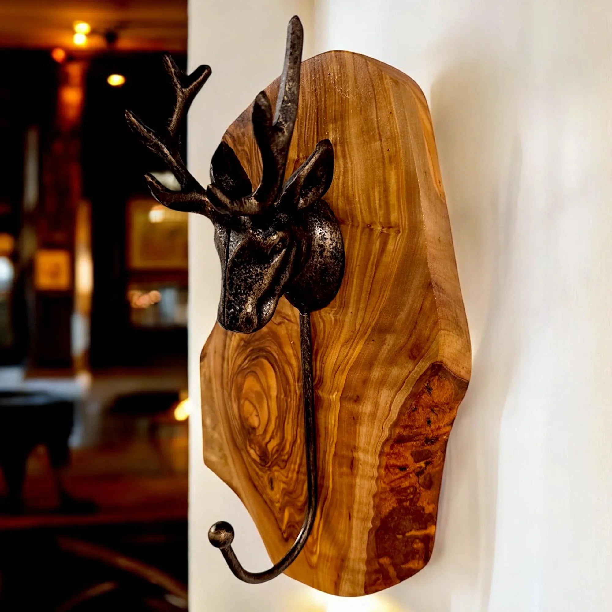 Antique stag head single wall – handcrafted and natural design