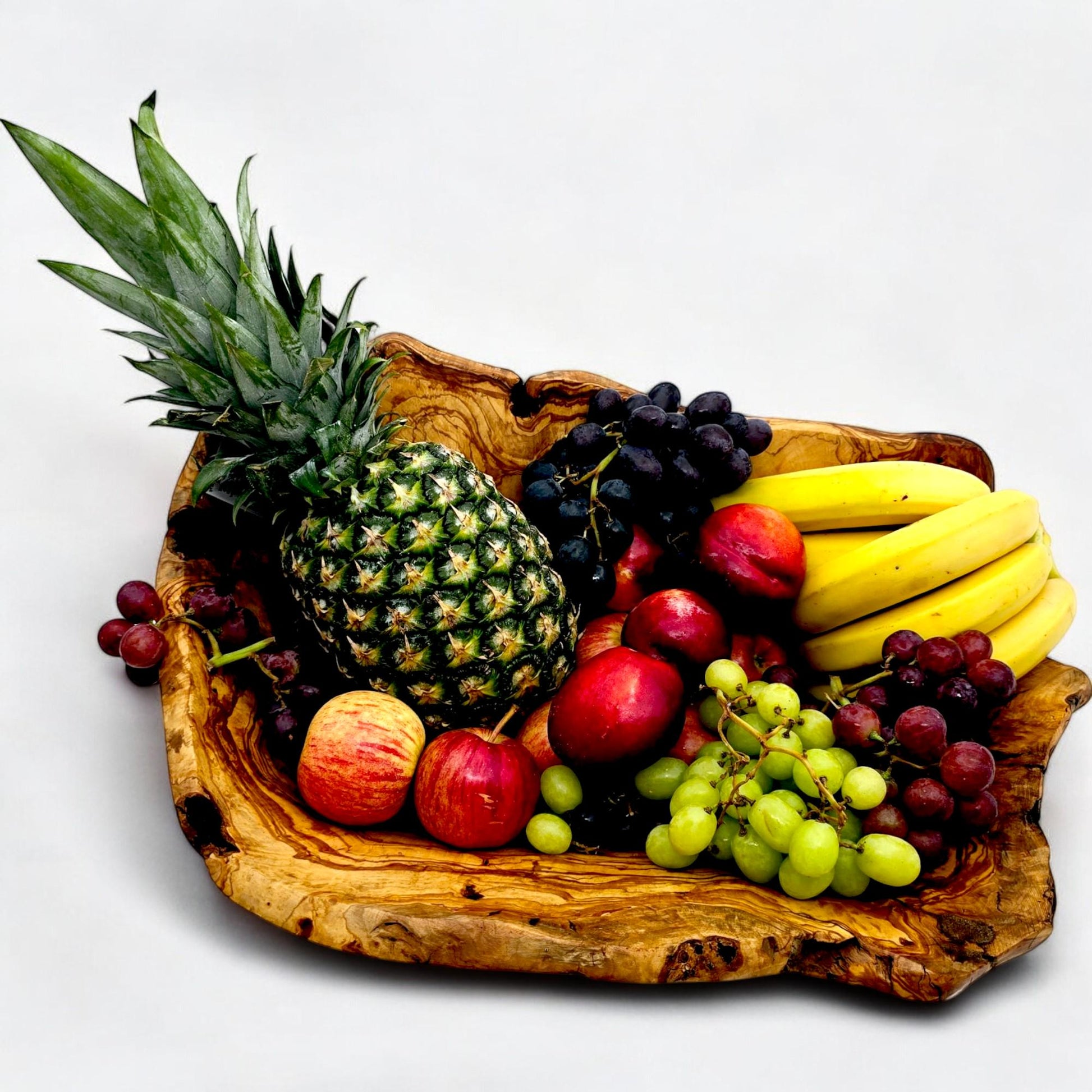 beautifully hand carved Olive Wood Master piece Fruit bowl