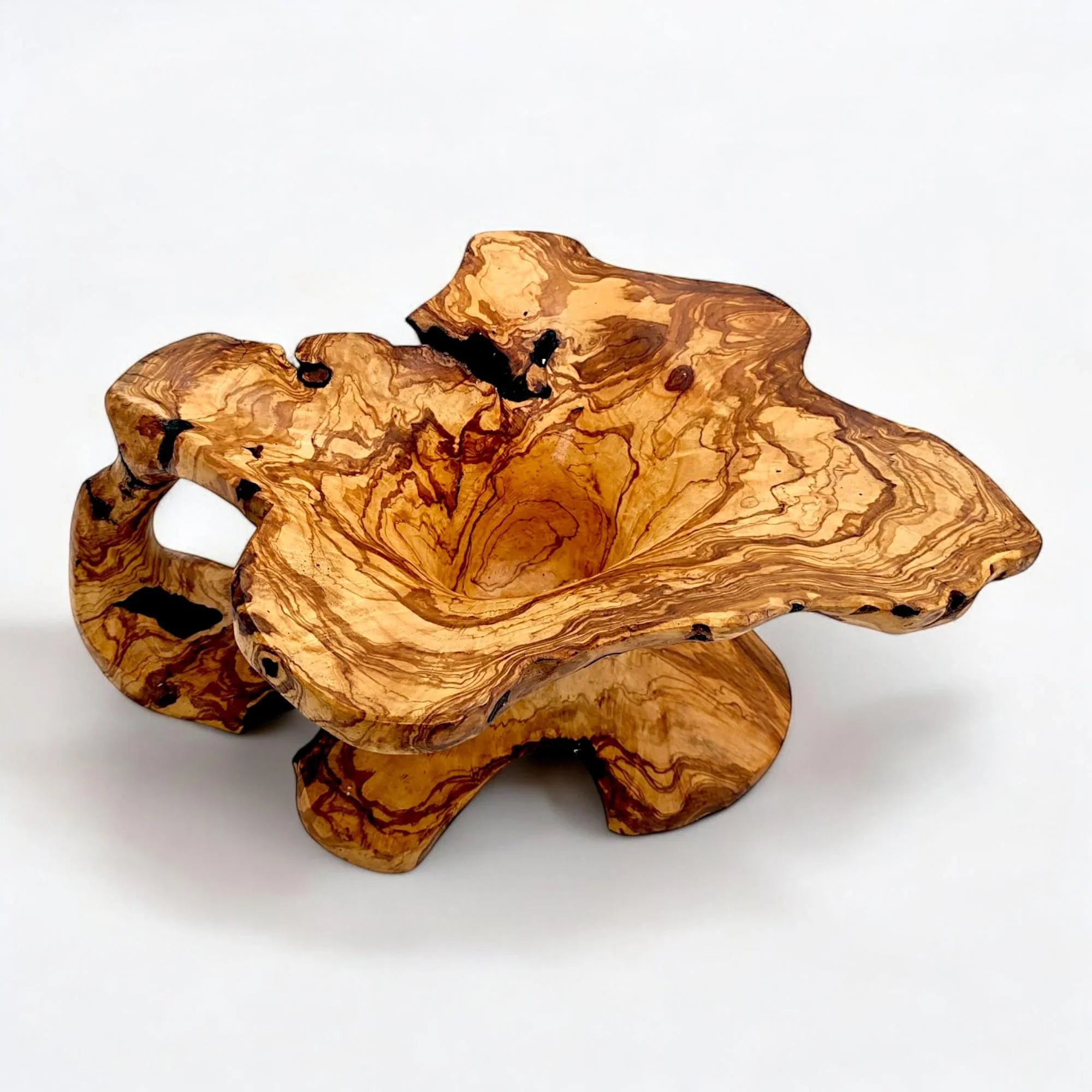 hand curved olive wood fruit bowl , unique piece, centrepieces