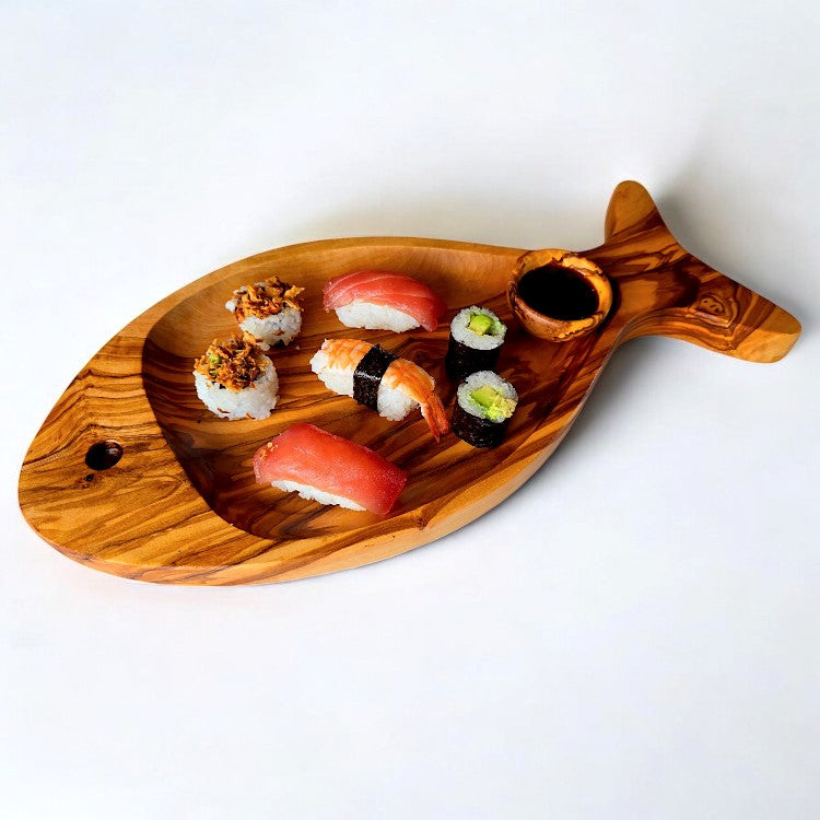 Fish Shaped Olive Wood Dish