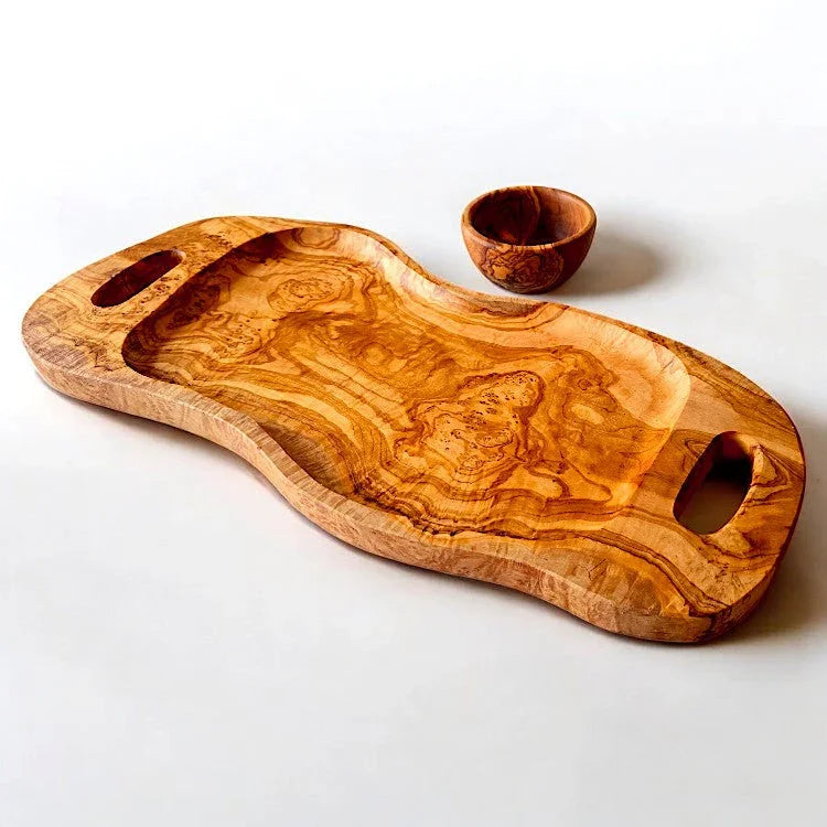 rustic UK kitchen appeal of olive wood hand-finished